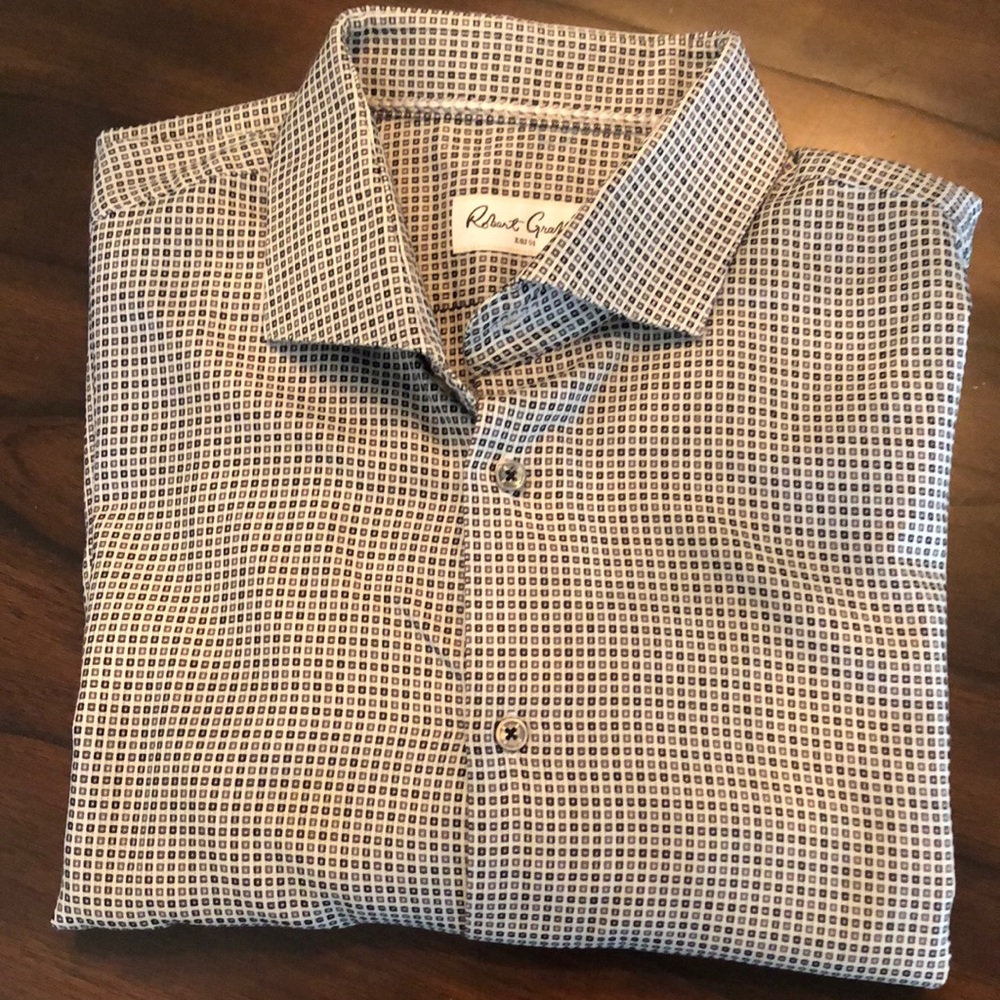 Robert Graham Classic long sleeved mid weight cotton tie pattern casual shirt